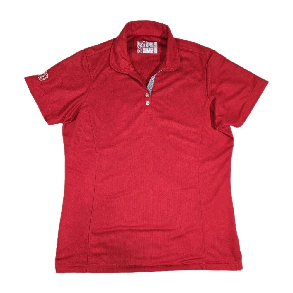 Chick Fil A Team Uniform Polo Shirt Womens Large Red Short Sleeve Employee